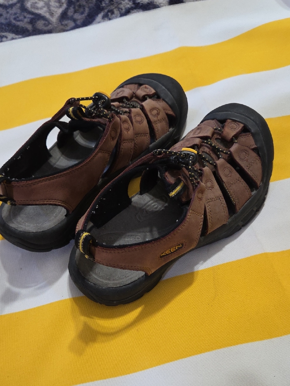 Keen Brown Outdoors Closed-Toe Sport Sandals with Black Soles